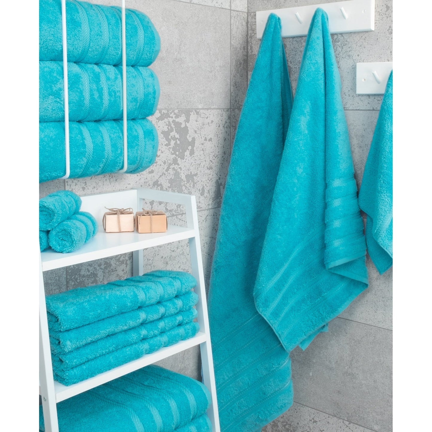 Asciugamani da bagno turchi in lino morbido americano 100% cotone, grandi, confezione da 4, set da bagno di qualità per hotel e spa di lusso