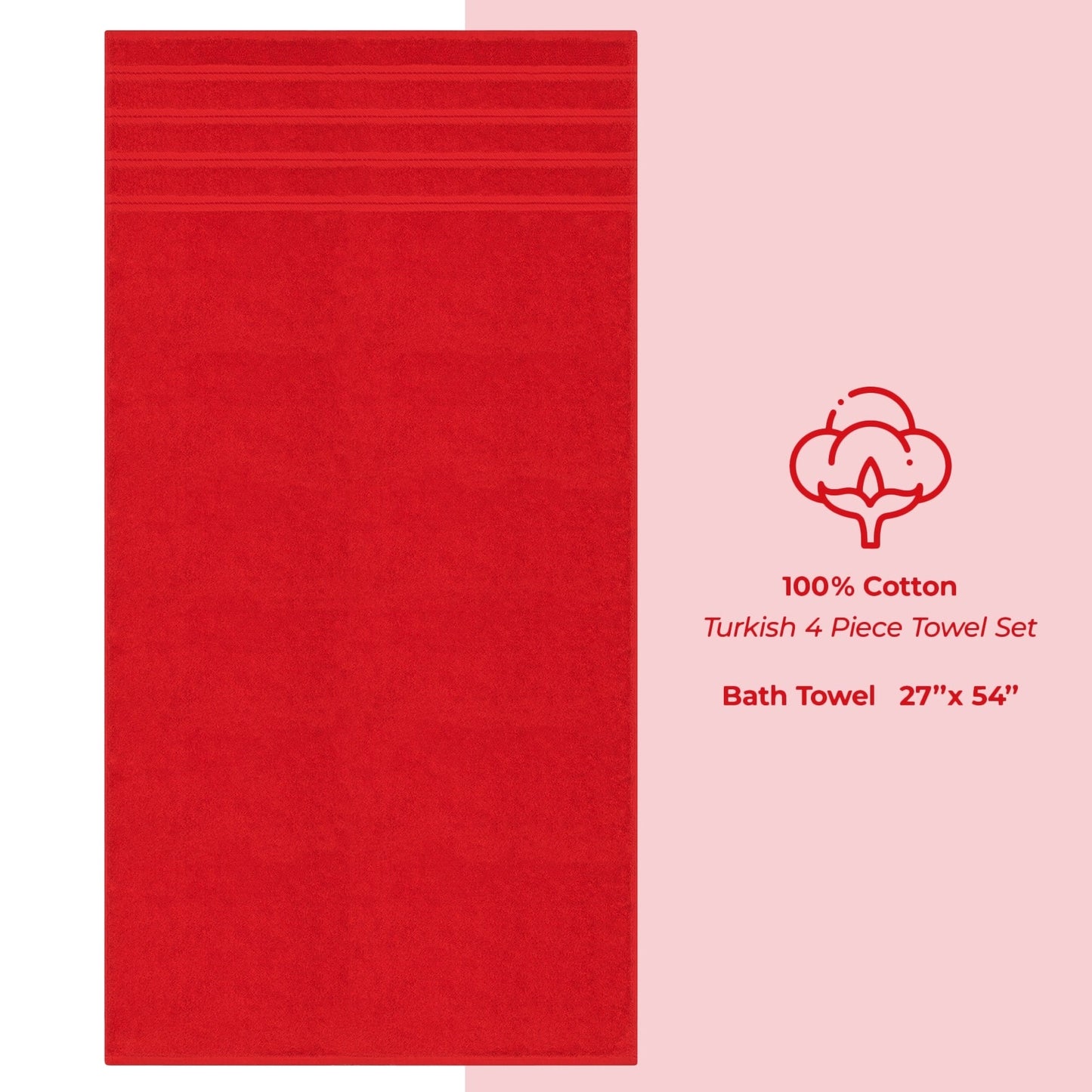 Asciugamani da bagno turchi in lino morbido americano 100% cotone, grandi, confezione da 4, set da bagno di qualità per hotel e spa di lusso