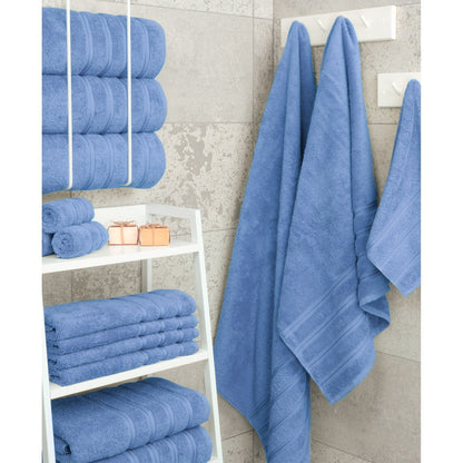 Asciugamani da bagno turchi in lino morbido americano 100% cotone, grandi, confezione da 4, set da bagno di qualità per hotel e spa di lusso
