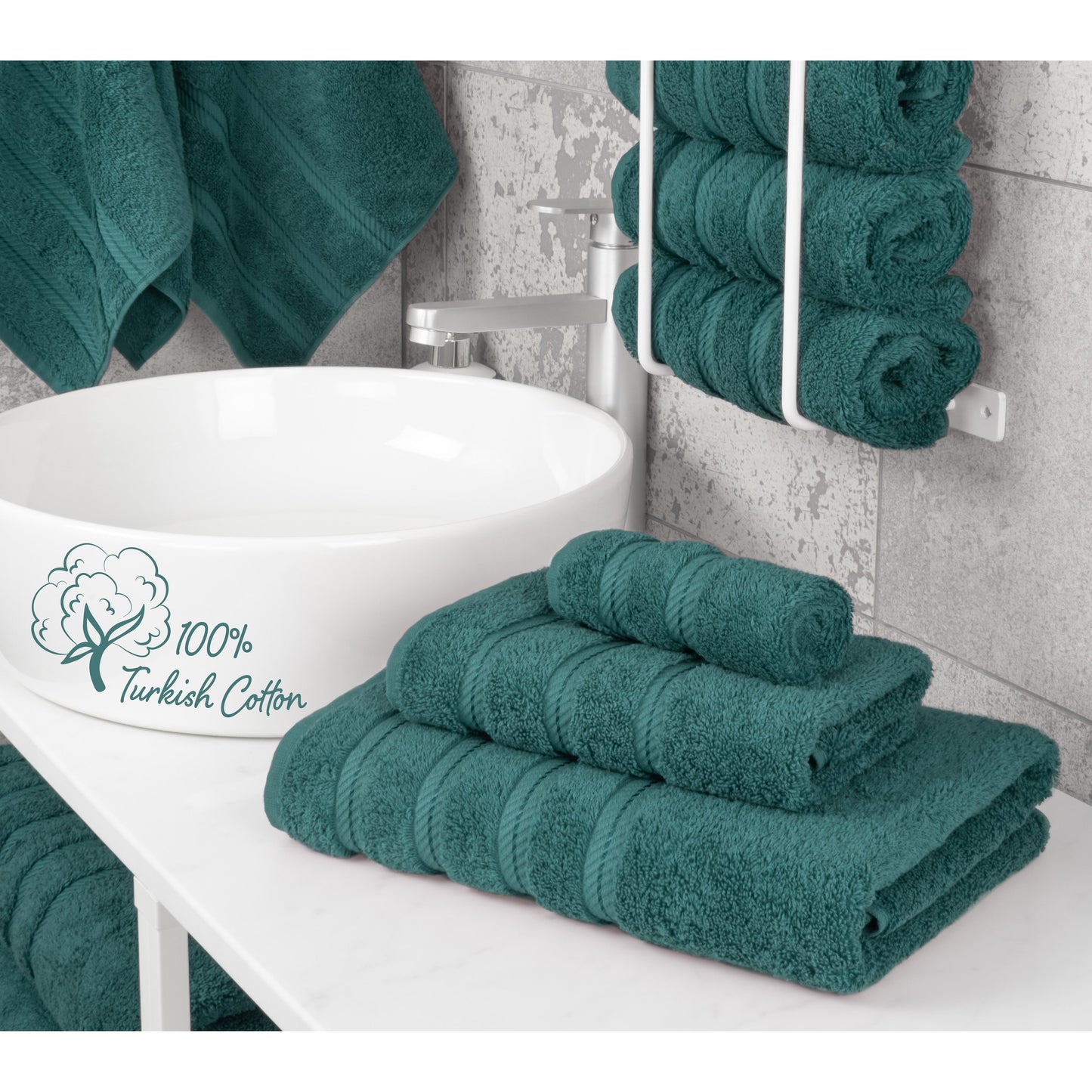 Set di asciugamani da bagno da 3 pezzi, 100% cotone, asciugamani da bagno turco di lusso, asciugamani per il viso extra large, set in saldo