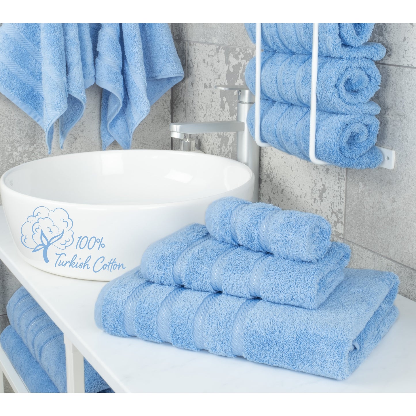 Set di asciugamani da bagno da 3 pezzi, 100% cotone, asciugamani da bagno turco di lusso, asciugamani per il viso extra large, set in saldo