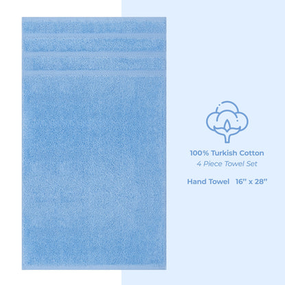 Set di 4 asciugamani turchi in morbido lino americano