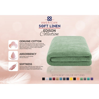 Asciugamano da bagno turco Jumbo extra large American Soft Linen 40x80 pollici, di alta qualità, morbido e lussuoso, 100% cotone filato ad anello autentico