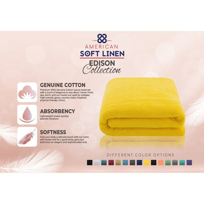 Asciugamano da bagno turco Jumbo extra large American Soft Linen 40x80 pollici, di alta qualità, morbido e lussuoso, 100% cotone filato ad anello autentico