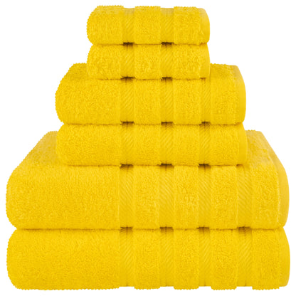 Set di asciugamani di lusso in morbido lino americano da 6 pezzi, 2 asciugamani da bagno, 2 asciugamani per le mani, 2 salviette, asciugamani turchi in cotone 100% per il bagno