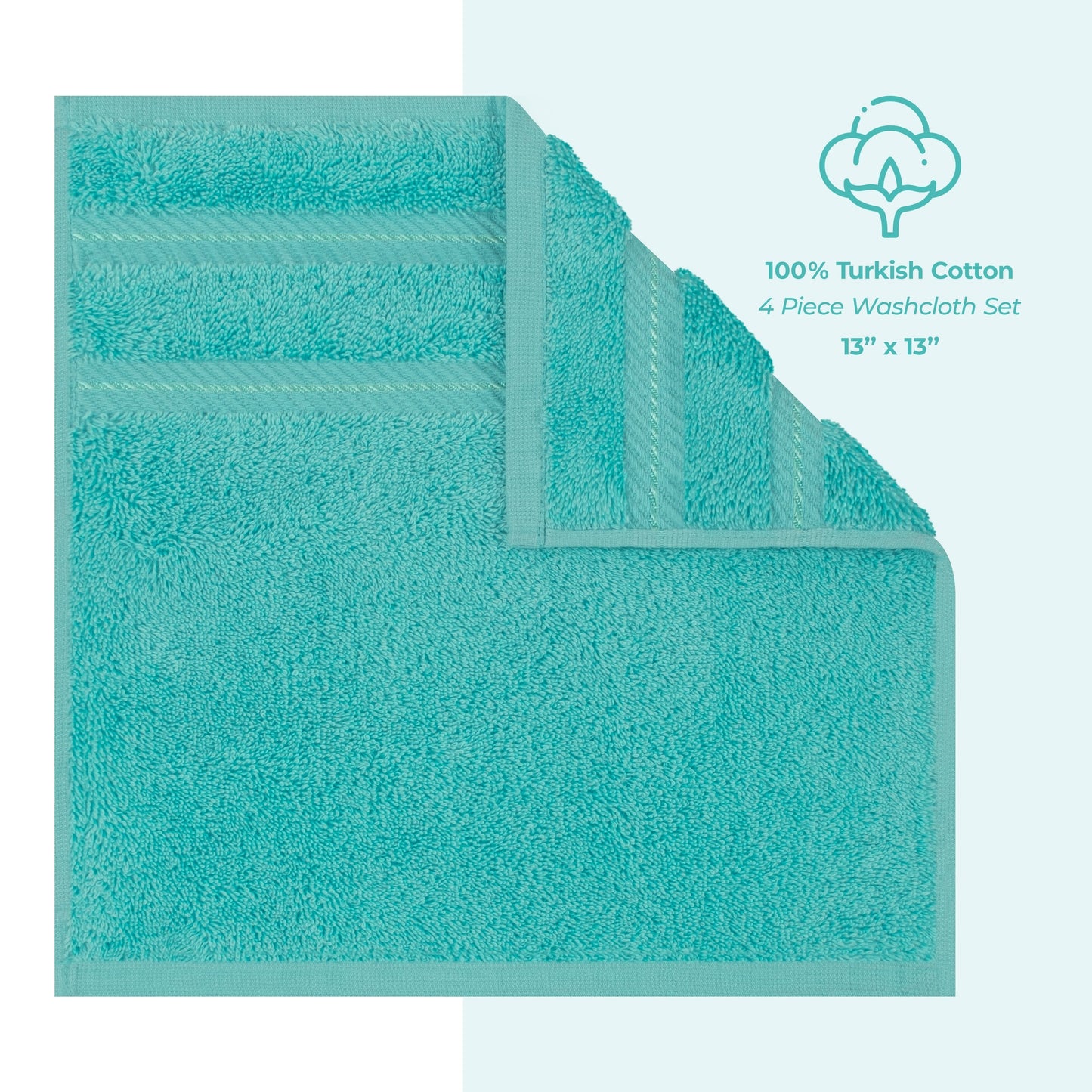 Set di 4 asciugamani American Soft Linen Premium 100% cotone