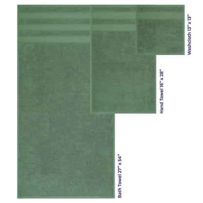 Set di asciugamani da bagno Salem in morbido lino americano, 6 pezzi di asciugamani per il bagno, grandi, 100% cotone, 2 asciugamani da bagno, 2 asciugamani per le mani, 2 salviette.