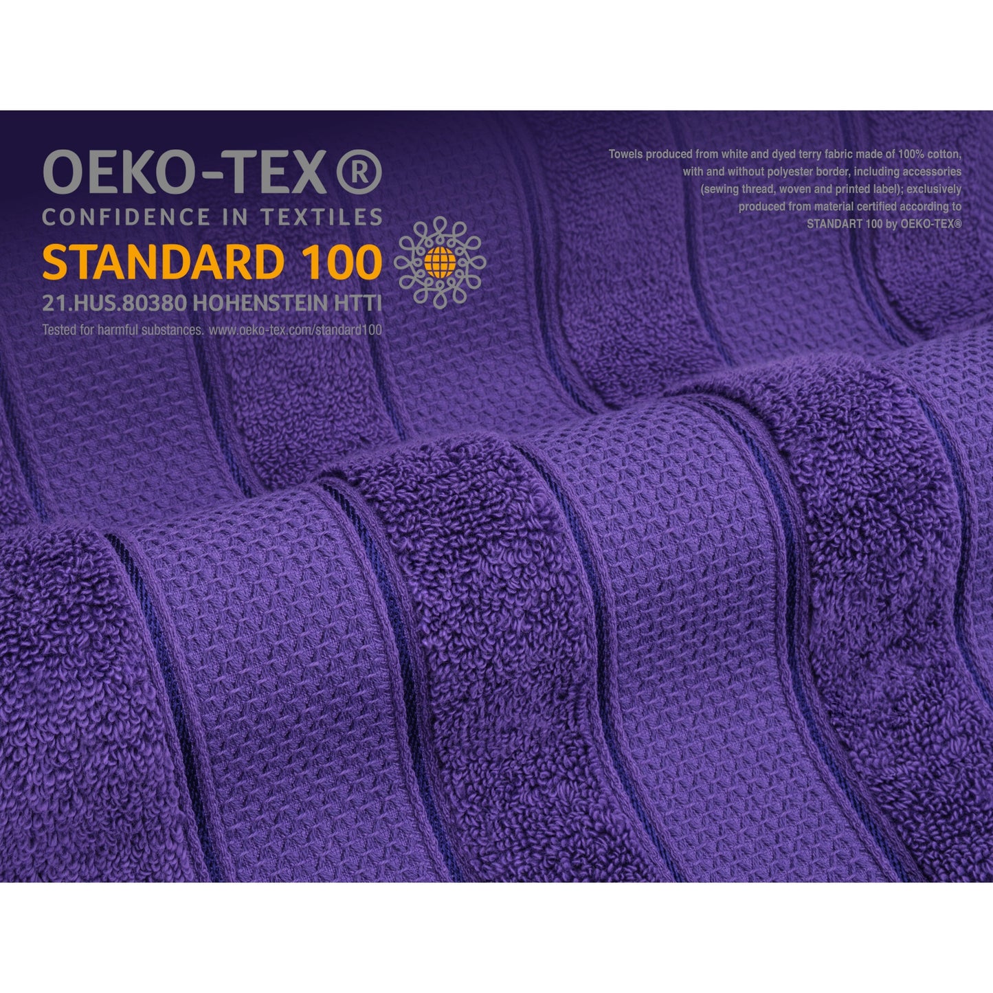 Set di asciugamani da bagno Salem in morbido lino americano, 6 pezzi di asciugamani per il bagno, grandi, 100% cotone, 2 asciugamani da bagno, 2 asciugamani per le mani, 2 salviette.