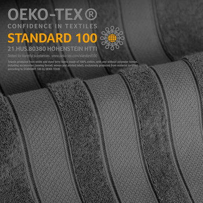 Set di asciugamani da bagno Salem in morbido lino americano, 6 pezzi di asciugamani per il bagno, grandi, 100% cotone, 2 asciugamani da bagno, 2 asciugamani per le mani, 2 salviette.