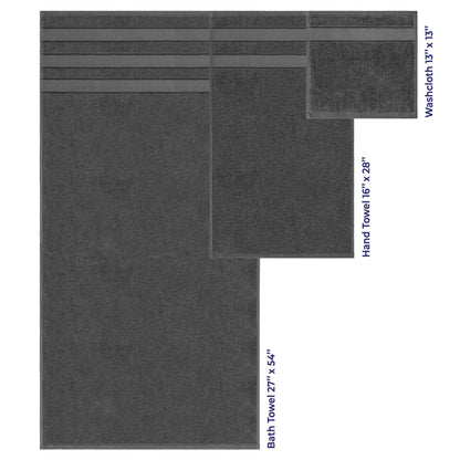 Set di asciugamani da bagno Salem in morbido lino americano, 6 pezzi di asciugamani per il bagno, grandi, 100% cotone, 2 asciugamani da bagno, 2 asciugamani per le mani, 2 salviette.