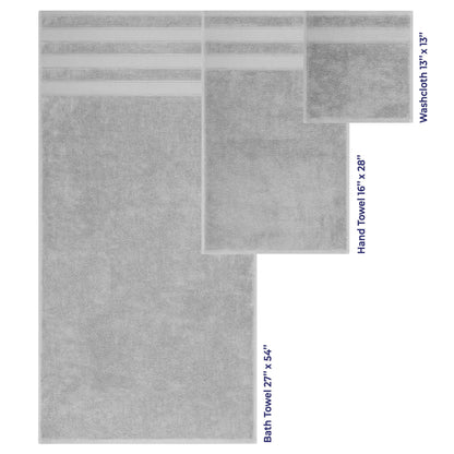 Set di asciugamani da bagno Salem in morbido lino americano, 6 pezzi di asciugamani per il bagno, grandi, 100% cotone, 2 asciugamani da bagno, 2 asciugamani per le mani, 2 salviette.
