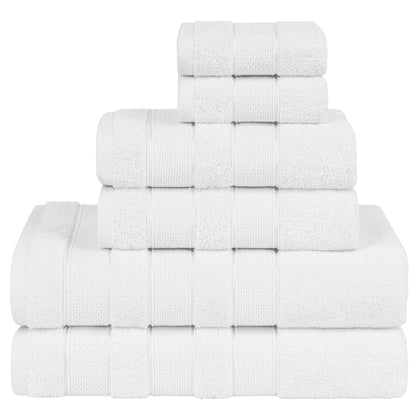 Set di asciugamani da bagno Salem in morbido lino americano, 6 pezzi di asciugamani per il bagno, grandi, 100% cotone, 2 asciugamani da bagno, 2 asciugamani per le mani, 2 salviette.