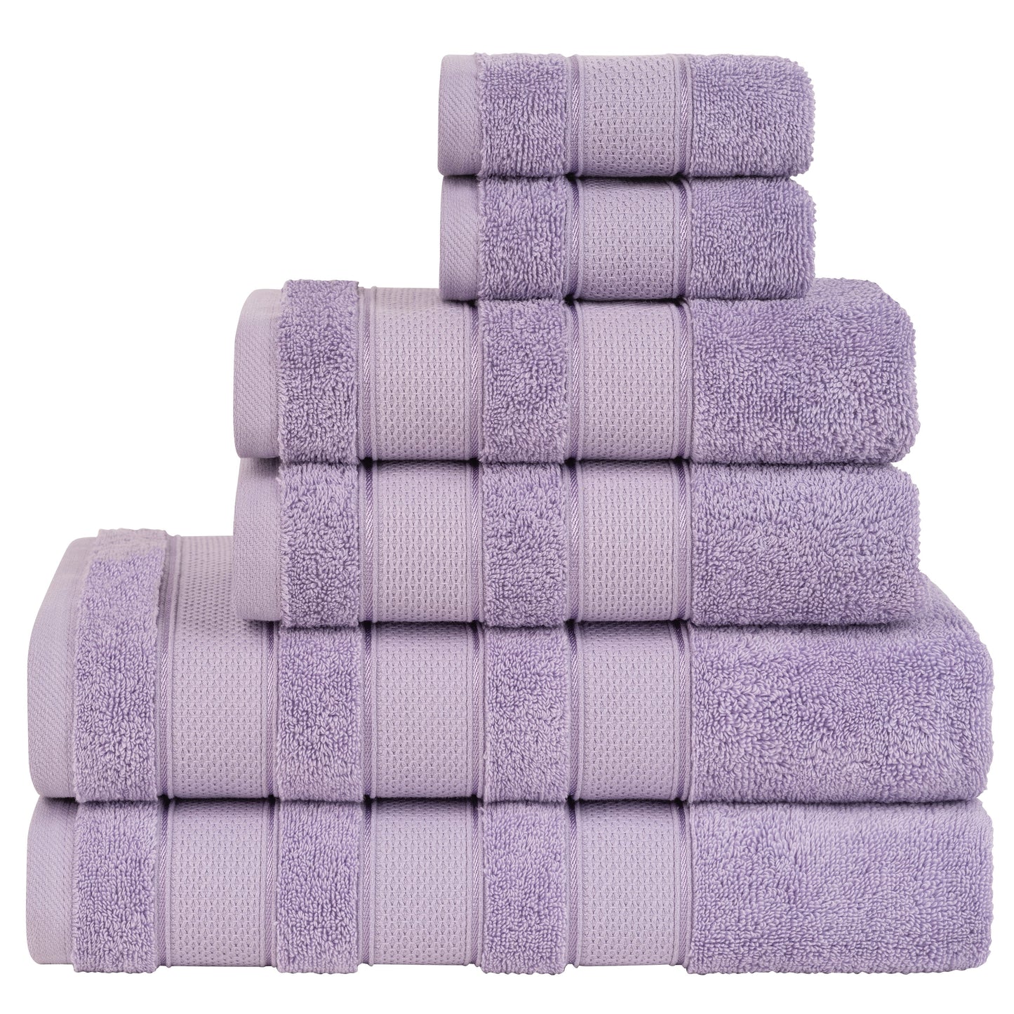 Set di asciugamani da bagno Salem in morbido lino americano, 6 pezzi di asciugamani per il bagno, grandi, 100% cotone, 2 asciugamani da bagno, 2 asciugamani per le mani, 2 salviette.