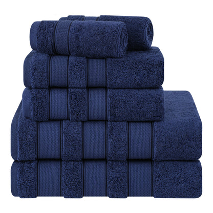 Set di asciugamani da bagno Salem in morbido lino americano, 6 pezzi di asciugamani per il bagno, grandi, 100% cotone, 2 asciugamani da bagno, 2 asciugamani per le mani, 2 salviette.