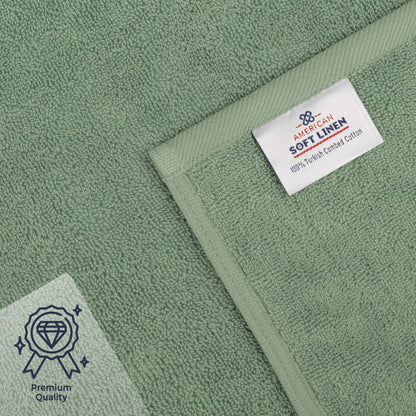 Set di asciugamani da bagno Salem in morbido lino americano, 6 pezzi di asciugamani per il bagno, grandi, 100% cotone, 2 asciugamani da bagno, 2 asciugamani per le mani, 2 salviette.