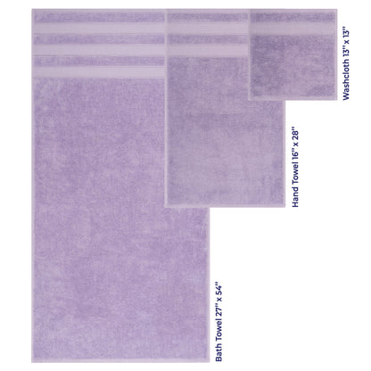 Set di asciugamani da bagno Salem in morbido lino americano, 6 pezzi di asciugamani per il bagno, grandi, 100% cotone, 2 asciugamani da bagno, 2 asciugamani per le mani, 2 salviette.