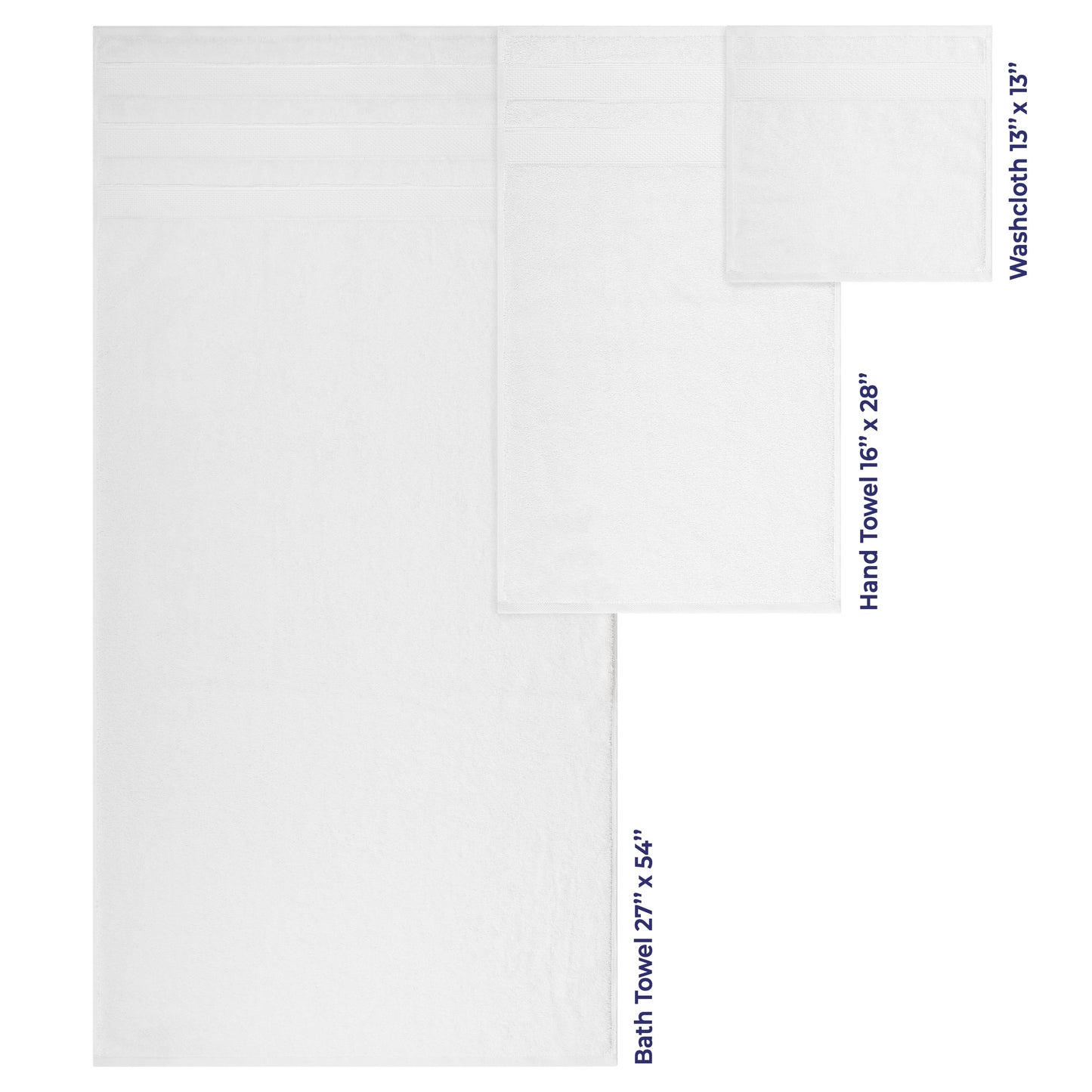 Set di asciugamani da bagno Salem in morbido lino americano, 6 pezzi di asciugamani per il bagno, grandi, 100% cotone, 2 asciugamani da bagno, 2 asciugamani per le mani, 2 salviette.