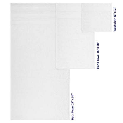 Set di asciugamani da bagno Salem in morbido lino americano, 6 pezzi di asciugamani per il bagno, grandi, 100% cotone, 2 asciugamani da bagno, 2 asciugamani per le mani, 2 salviette.