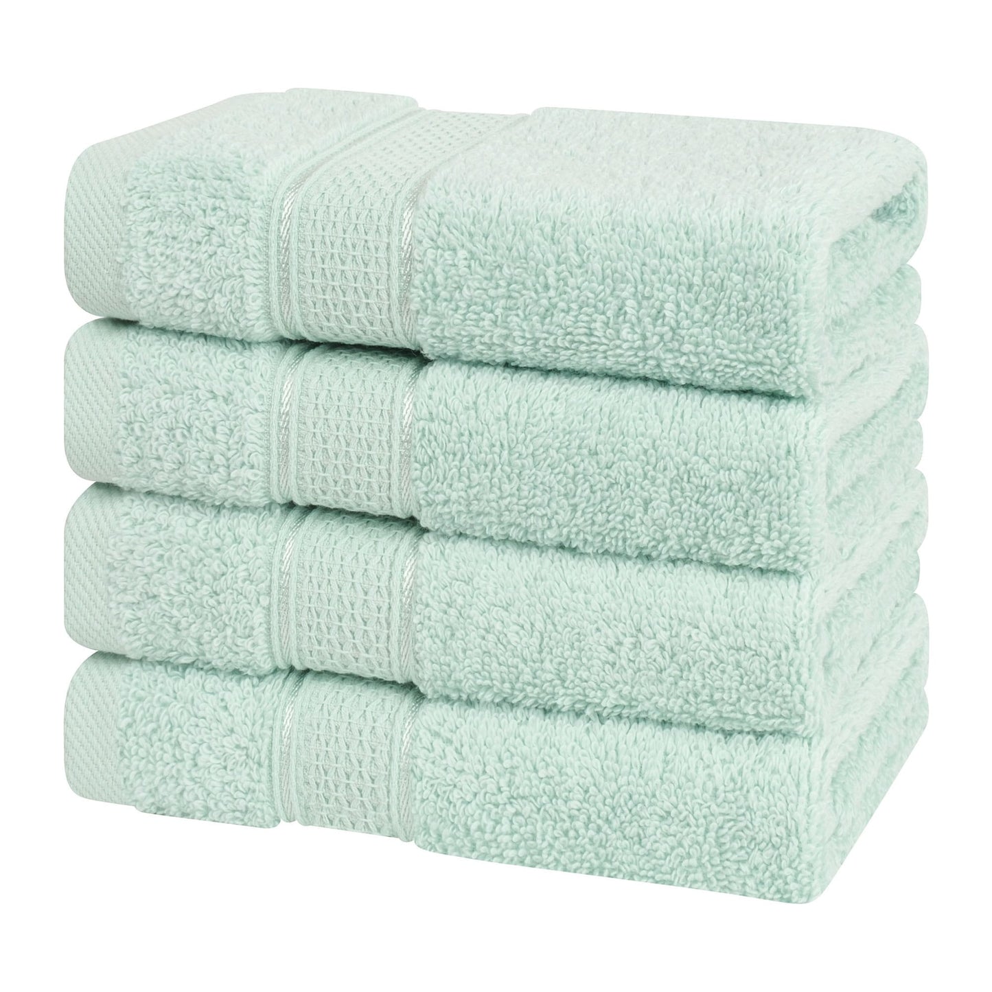 American Soft Linen, set di 4 asciugamani di lusso Salem, 100% cotone pettinato, 13 x 13 asciugamani