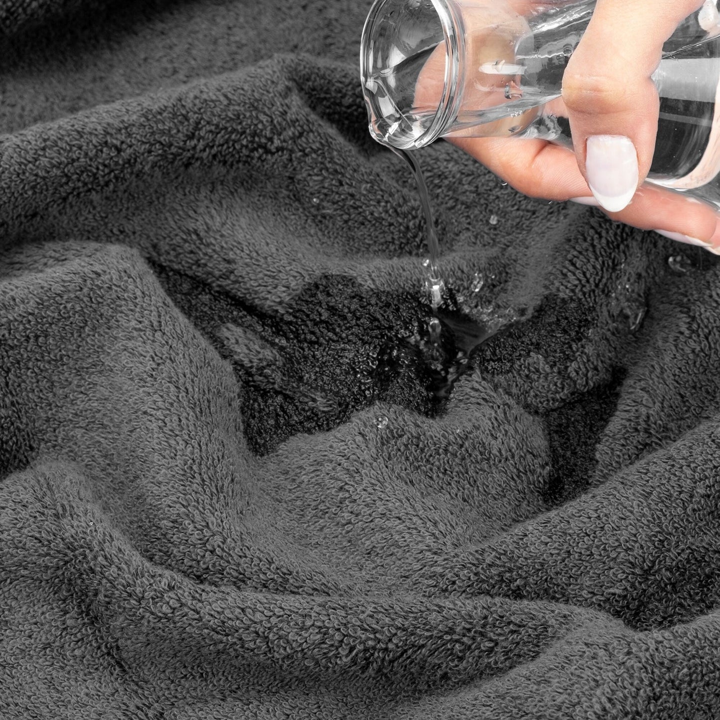 American Soft Linen, set di 4 asciugamani di lusso Salem, 100% cotone pettinato, 13 x 13 asciugamani