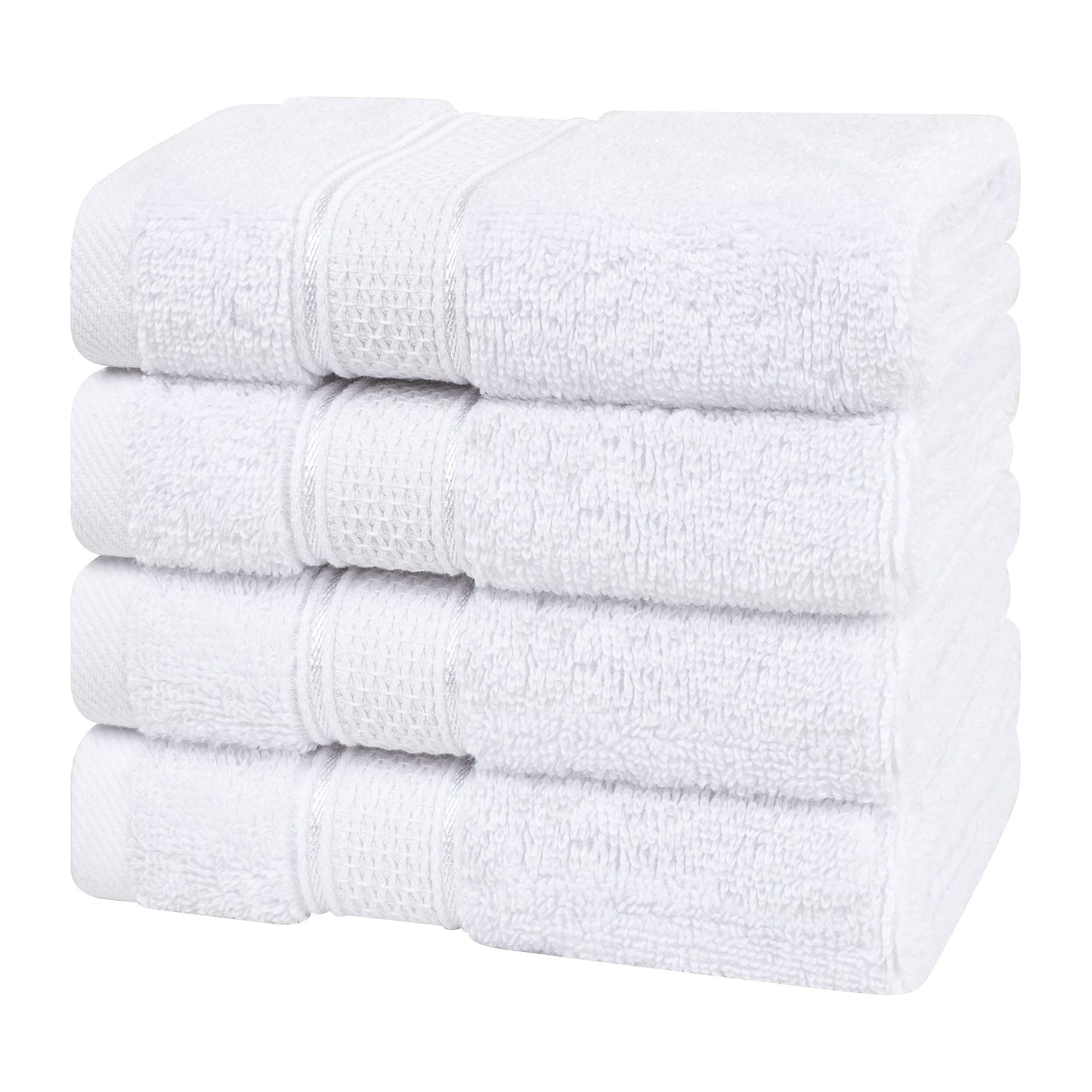 American Soft Linen, set di 4 asciugamani di lusso Salem, 100% cotone pettinato, 13 x 13 asciugamani