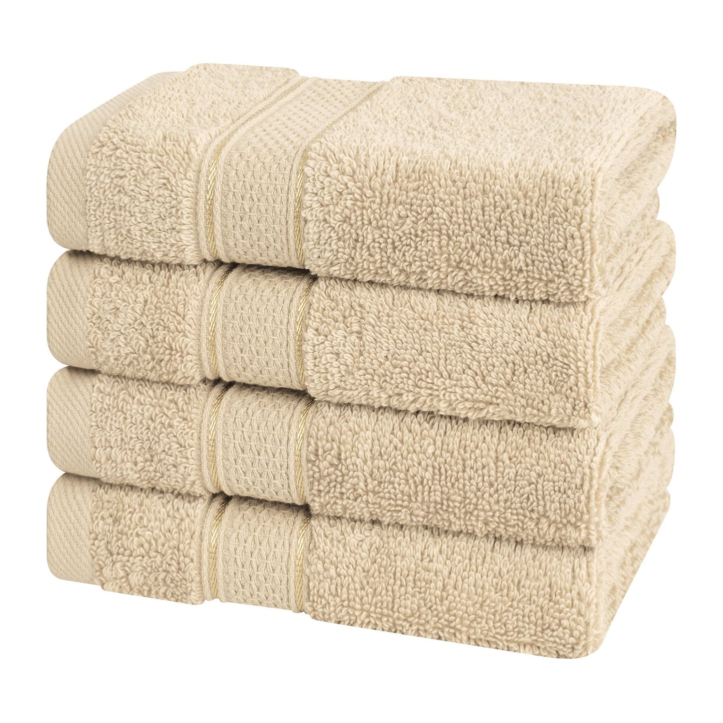 American Soft Linen, set di 4 asciugamani di lusso Salem, 100% cotone pettinato, 13 x 13 asciugamani