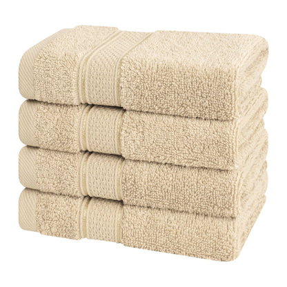 American Soft Linen, set di 4 asciugamani di lusso Salem, 100% cotone pettinato, 13 x 13 asciugamani