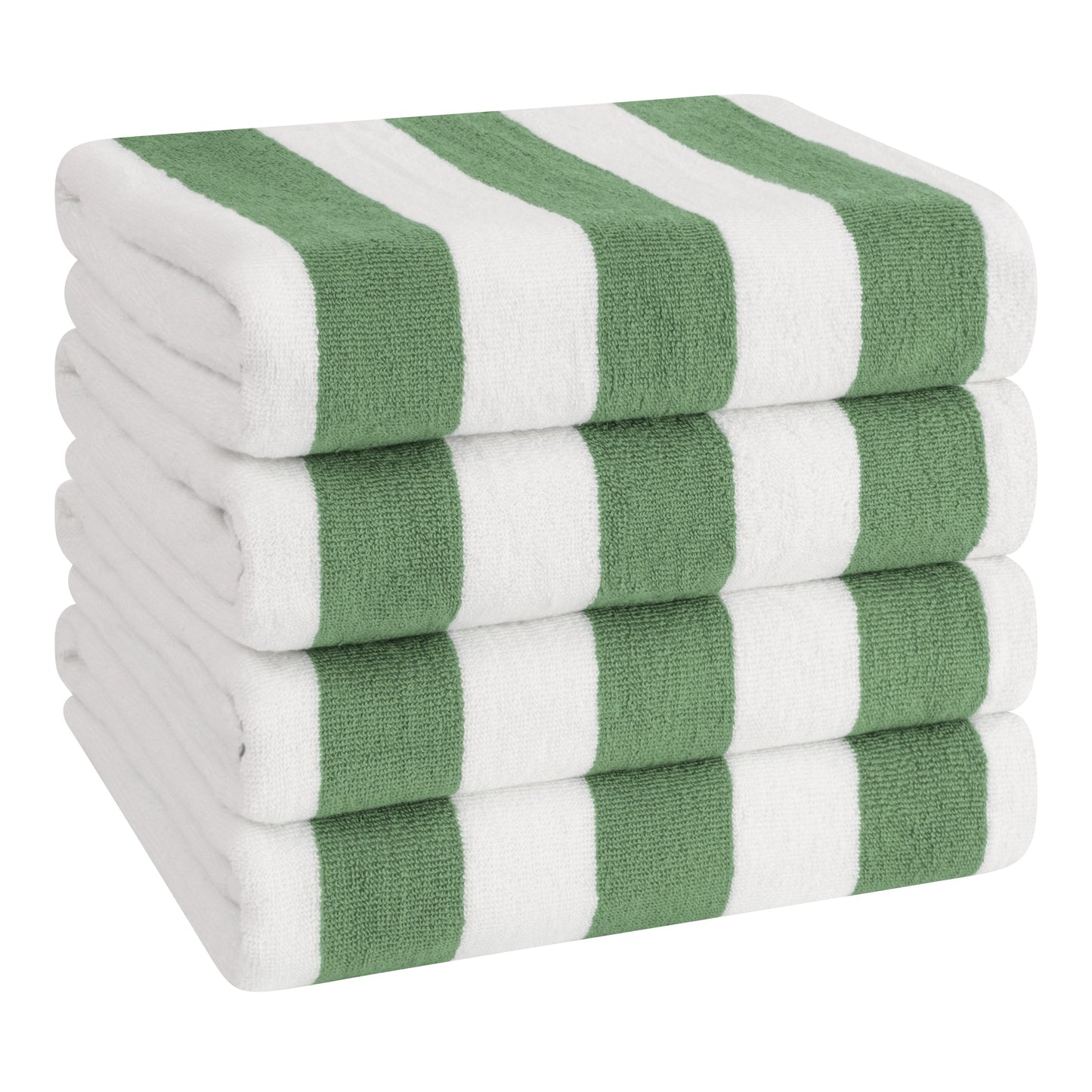 American Soft Linen, teli mare 100% cotone, confezione da 4, teli piscina a righe Cabana 30 x 60 cm