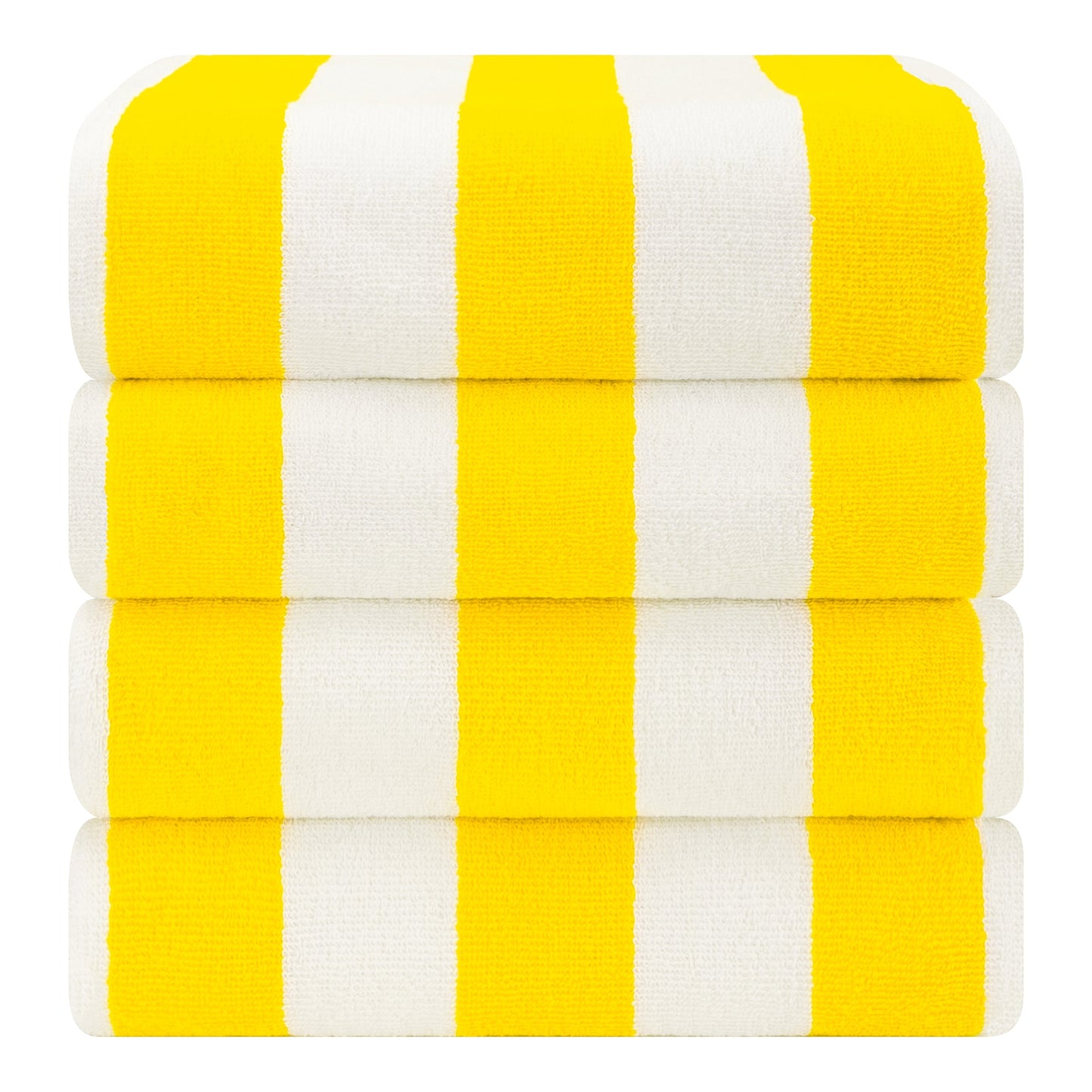 American Soft Linen, teli mare 100% cotone, confezione da 4, teli piscina a righe Cabana 30 x 60 cm