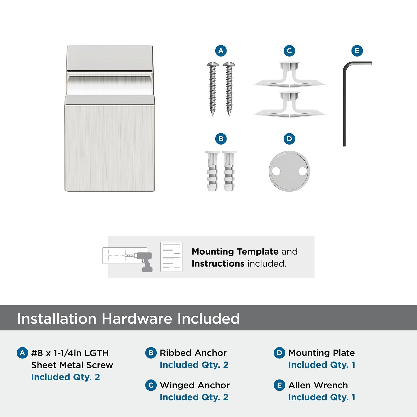 Appendiabiti singolo Amerock Monument Contemporary