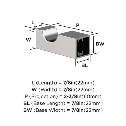 Appendiabiti singolo Amerock Monument Contemporary