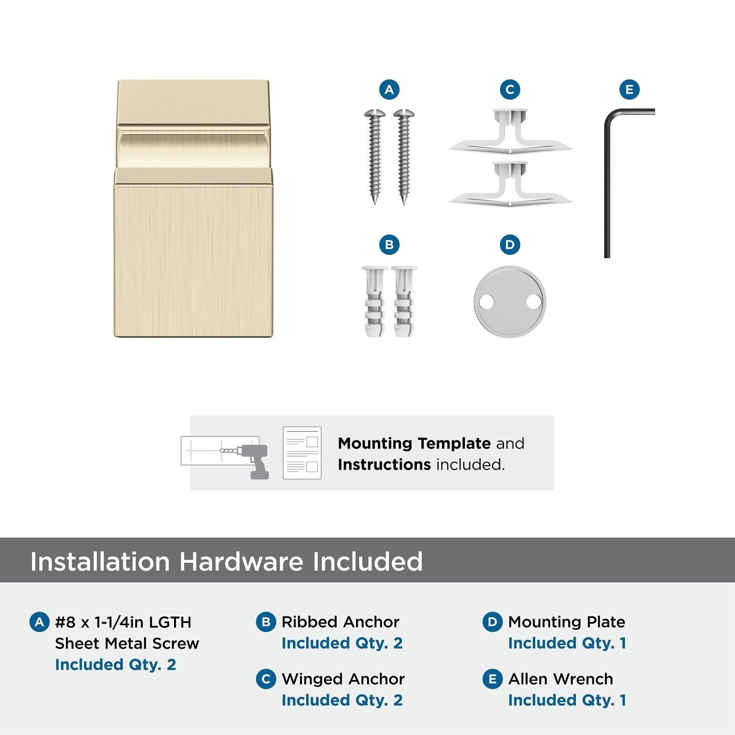 Appendiabiti singolo Amerock Monument Contemporary