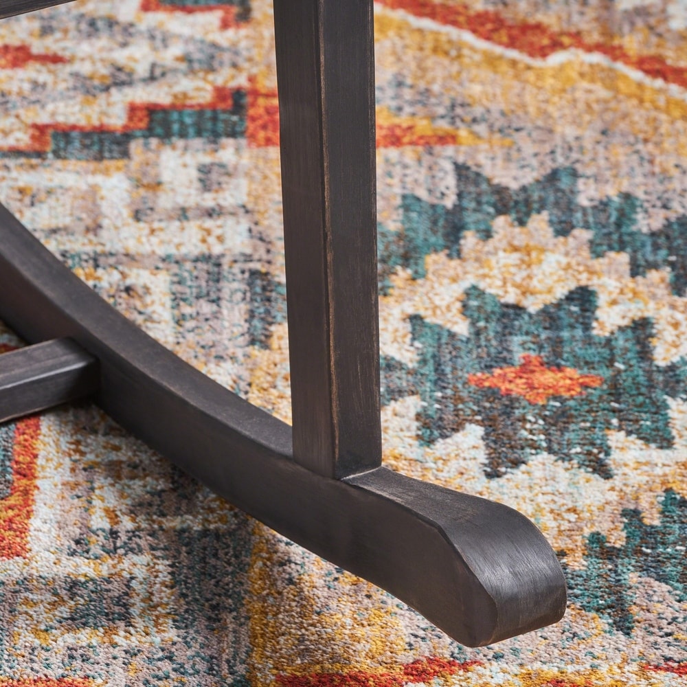 Sedia a dondolo da giardino in legno di acacia Amina di Christopher Knight Home