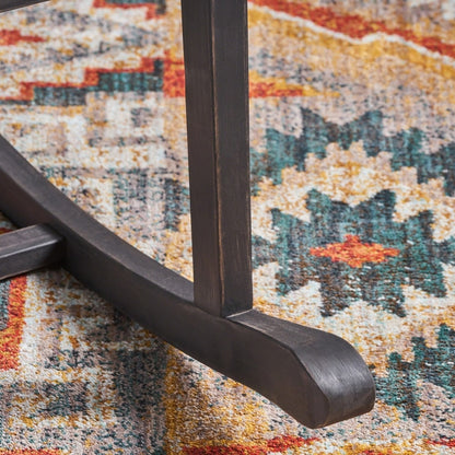 Sedia a dondolo da giardino in legno di acacia Amina di Christopher Knight Home