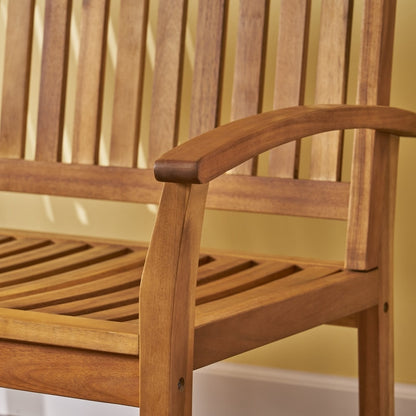 Sedia a dondolo da giardino in legno di acacia Amina di Christopher Knight Home