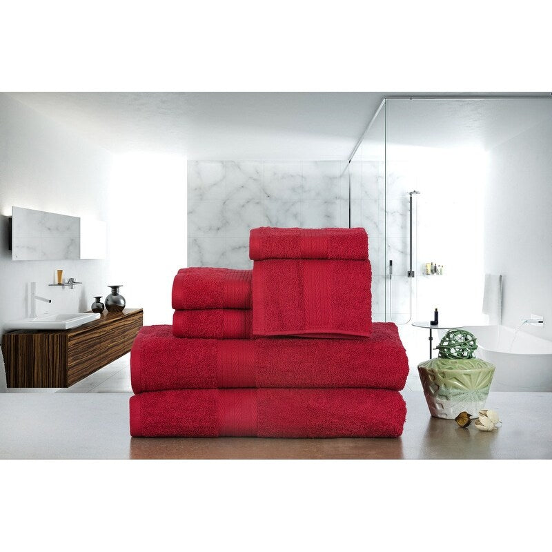 Lussuoso set di asciugamani da bagno in cotone da 600 g/m², 6 pezzi, di Ample Decor