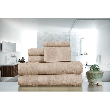 Lussuoso set di asciugamani da bagno in cotone da 600 g/m², 6 pezzi, di Ample Decor
