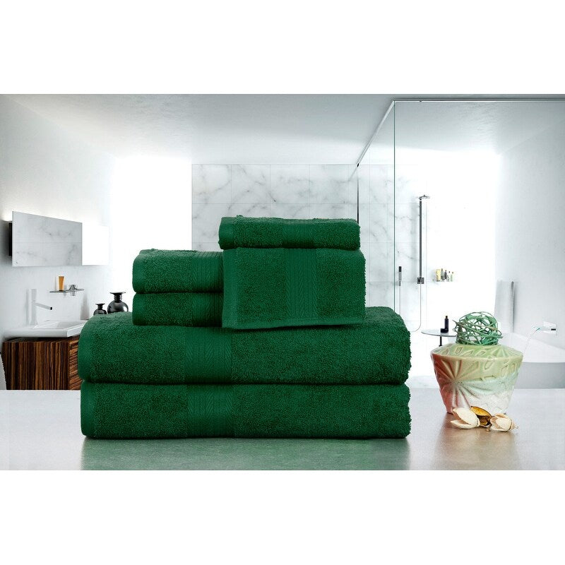 Lussuoso set di asciugamani da bagno in cotone da 600 g/m², 6 pezzi, di Ample Decor