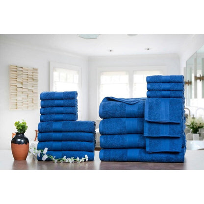 Lussuosi set di asciugamani da bagno in cotone 600 GSM di Ample Decor - Set da 18