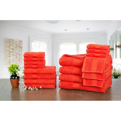 Lussuosi set di asciugamani da bagno in cotone 600 GSM di Ample Decor - Set da 18