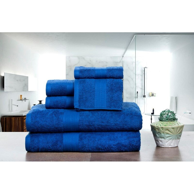 Lussuoso set di asciugamani da bagno in cotone da 600 g/m², 6 pezzi, di Ample Decor
