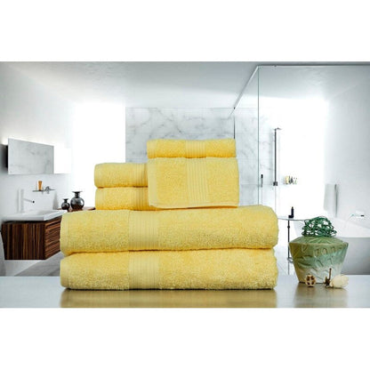 Lussuoso set di asciugamani da bagno in cotone da 600 g/m², 6 pezzi, di Ample Decor