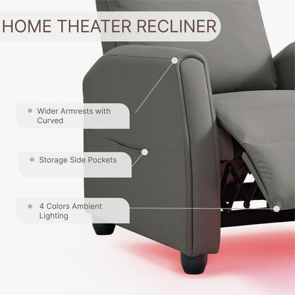 Poltrona reclinabile Andrea con luci a LED, massaggio riscaldante