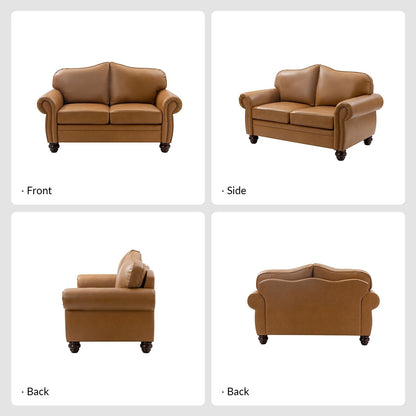 Divano Angel in vera pelle di transizione con schienale capitonné di HULALA HOME