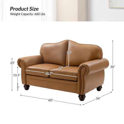 Divano Angel in vera pelle di transizione con schienale capitonné di HULALA HOME