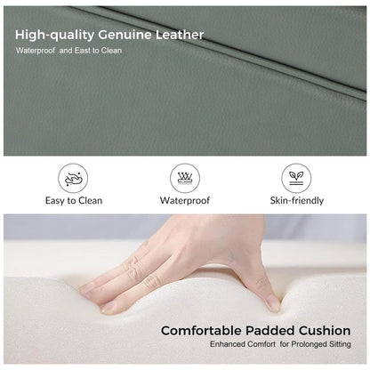 Divano Angel in vera pelle di transizione con schienale capitonné di HULALA HOME