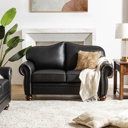 Divano Angel in vera pelle di transizione con schienale capitonné di HULALA HOME