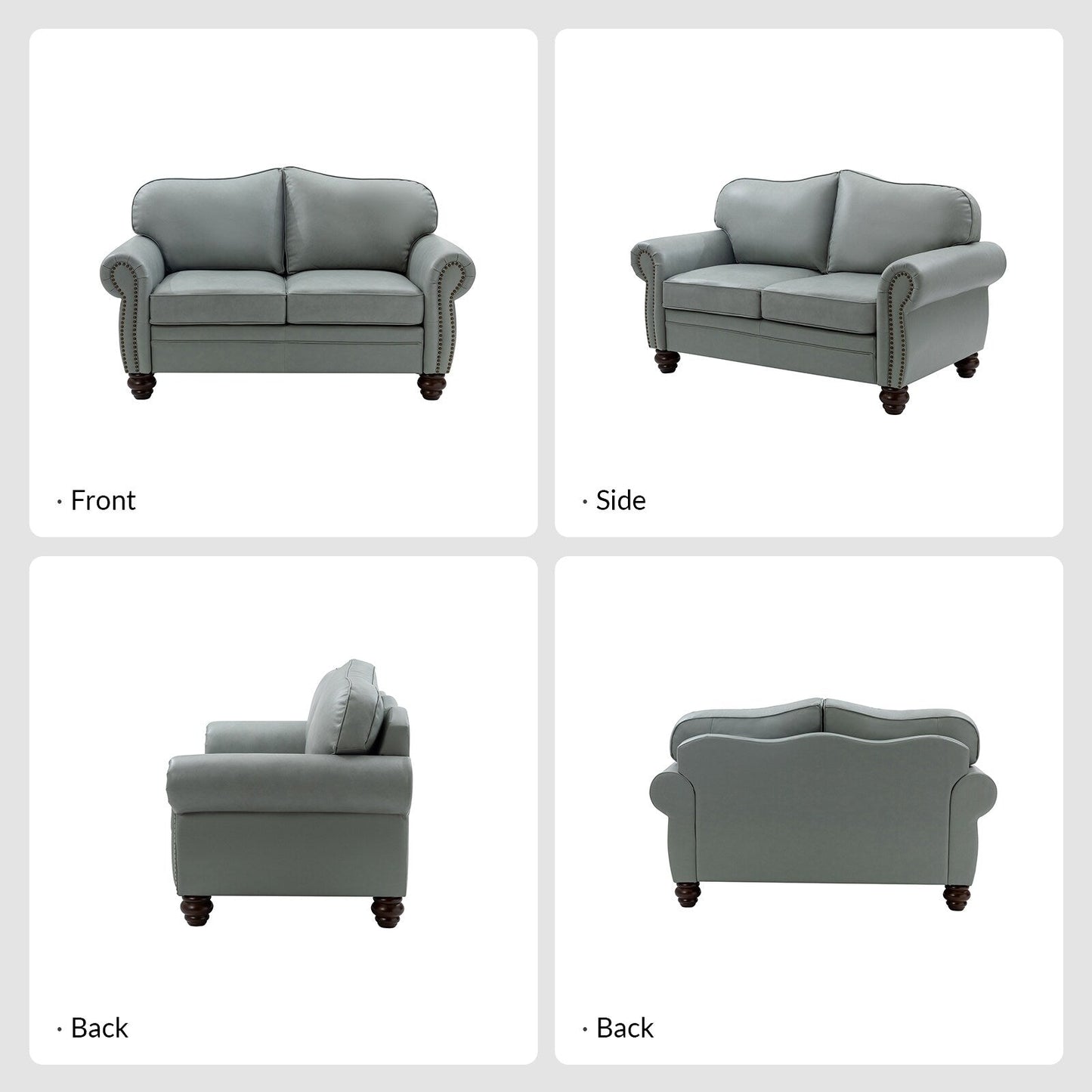 Divano Angel in vera pelle di transizione con schienale capitonné di HULALA HOME