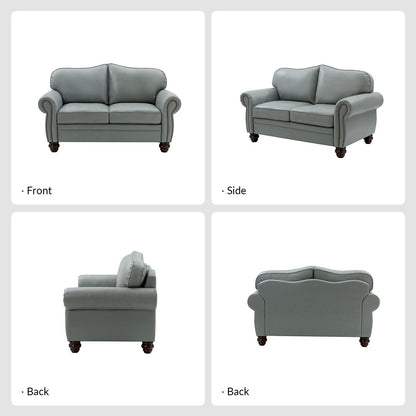 Divano Angel in vera pelle di transizione con schienale capitonné di HULALA HOME