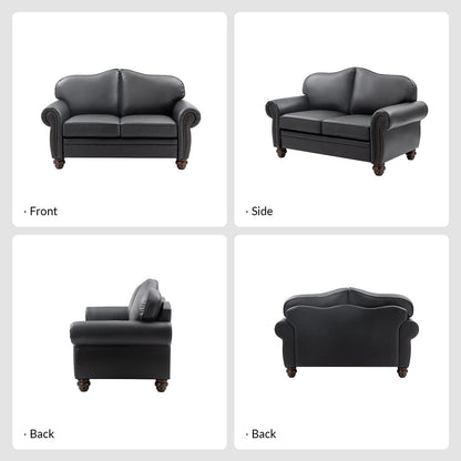 Divano Angel in vera pelle di transizione con schienale capitonné di HULALA HOME